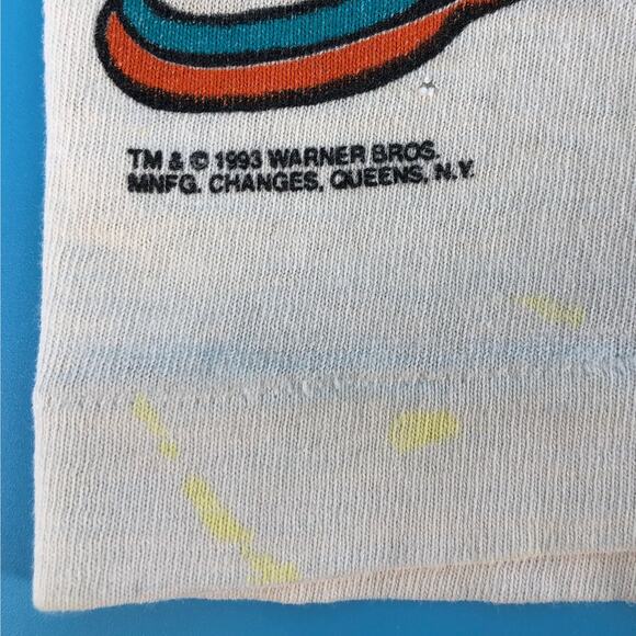 90s Bugs Bunny Taz Florida Marlins tshirt 1990s vintage - Picture 3 of 10